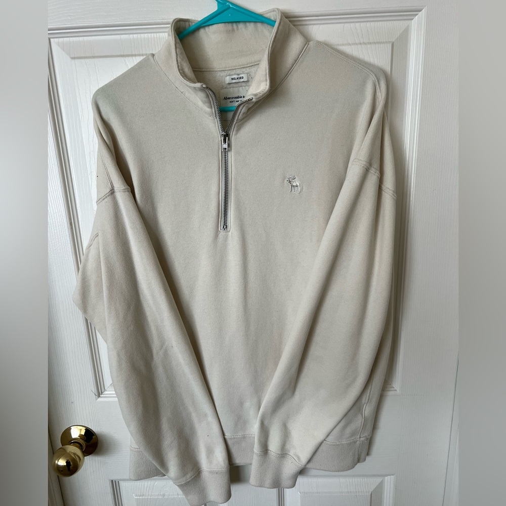 Abercrombie & Fitch MENS Soft Relaxed Size M 1/4 Zip